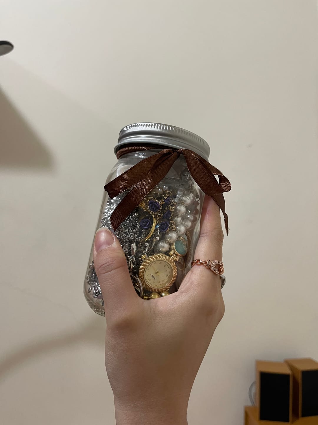 Customer photo review of 【Hot selling】customized mystery jewelry jar(glass jar)700ml/400ml