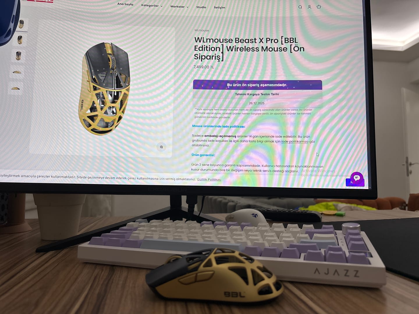 Customer photo review of WLMouse Beast X Pro [BBL Edition] Magnezyum Wireless Mouse