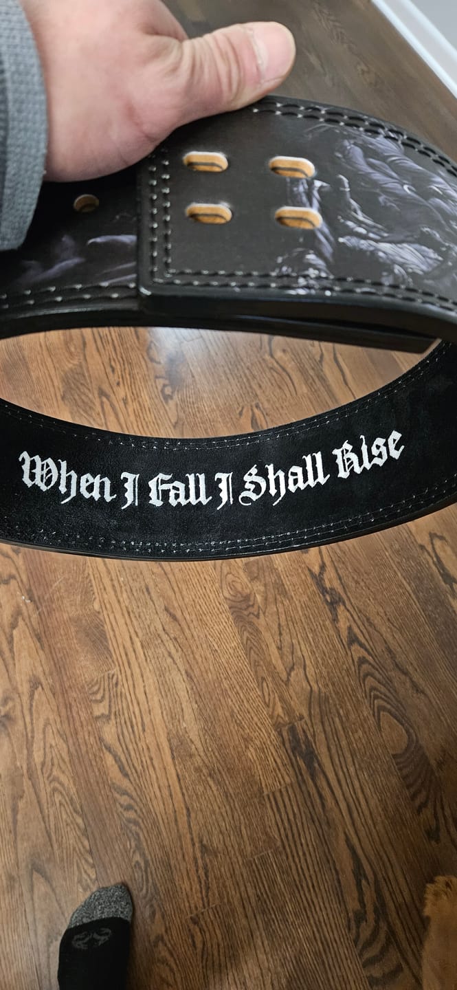 Customer photo review of Light In The Darkness Lever Belt