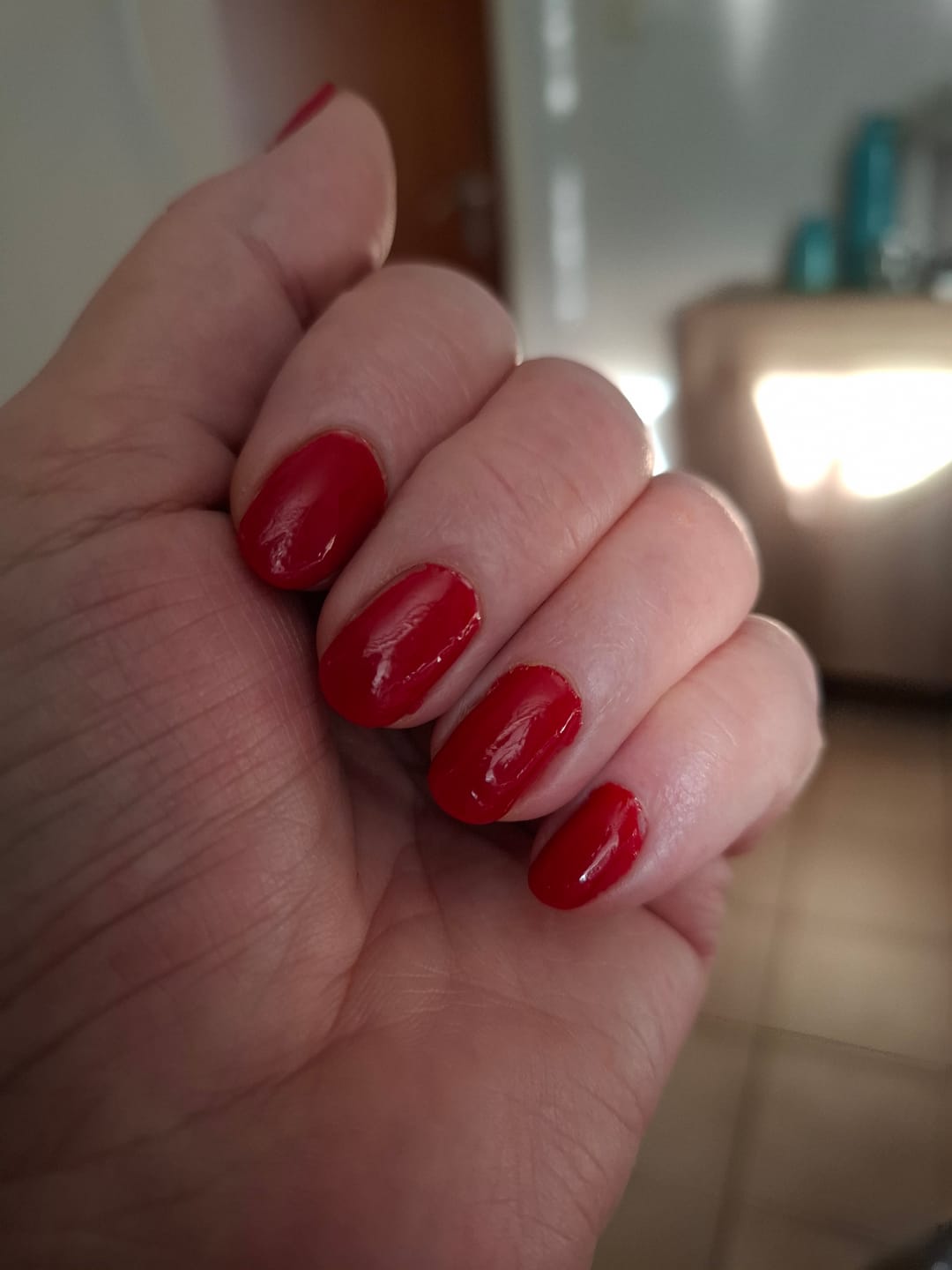 Customer photo review of Rose Red Dipping Powder