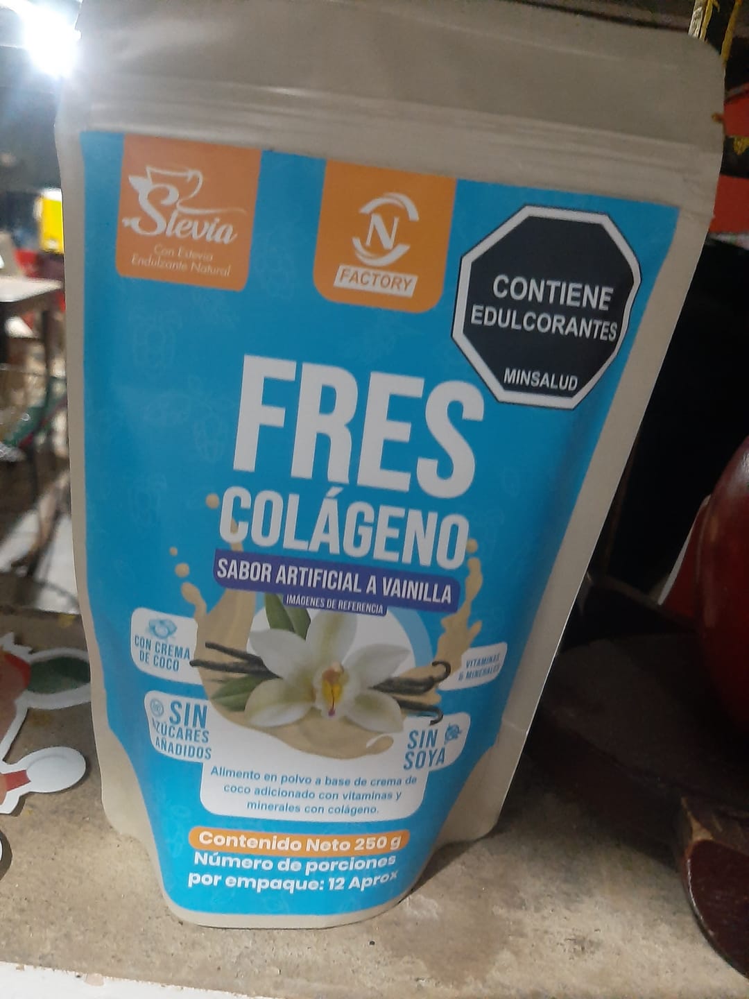 Customer photo review of Frescolágeno Vainilla Doypack 250 g - Nutrition Factory