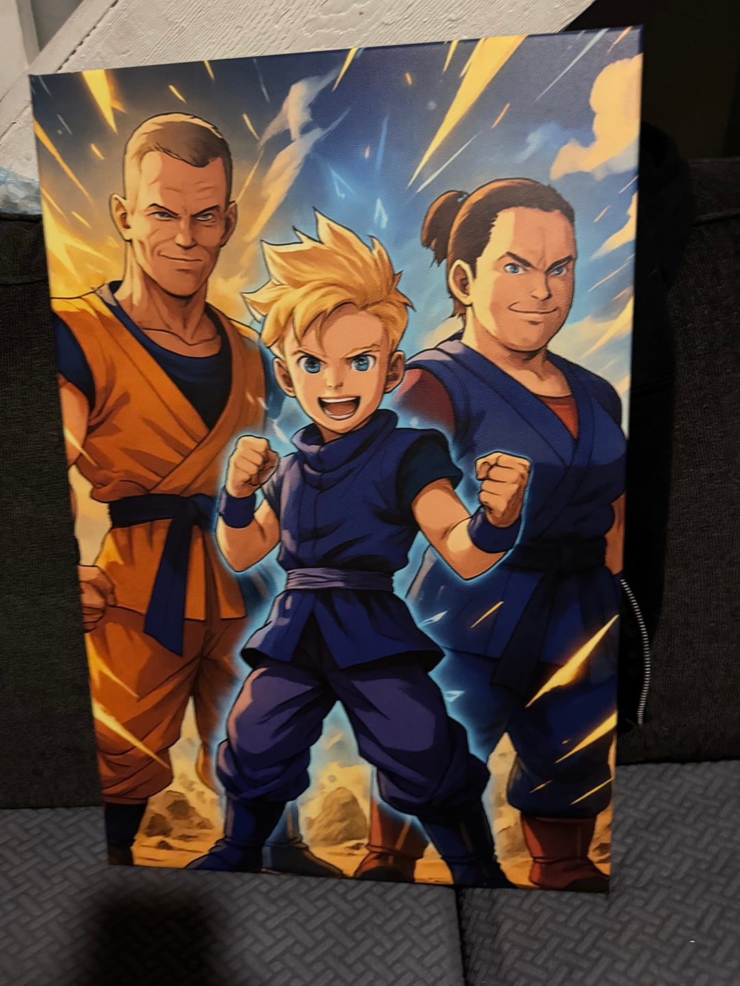 Customer photo review of Personalized Canvas - Portrait in Dragon Ball style