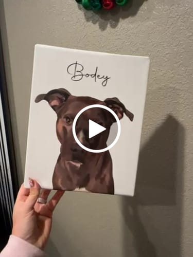 Customer video review of Pet Art Canvas Wrap