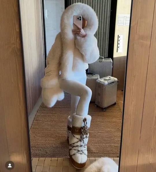 Customer photo review of Cynthia Faux Fur Jacket