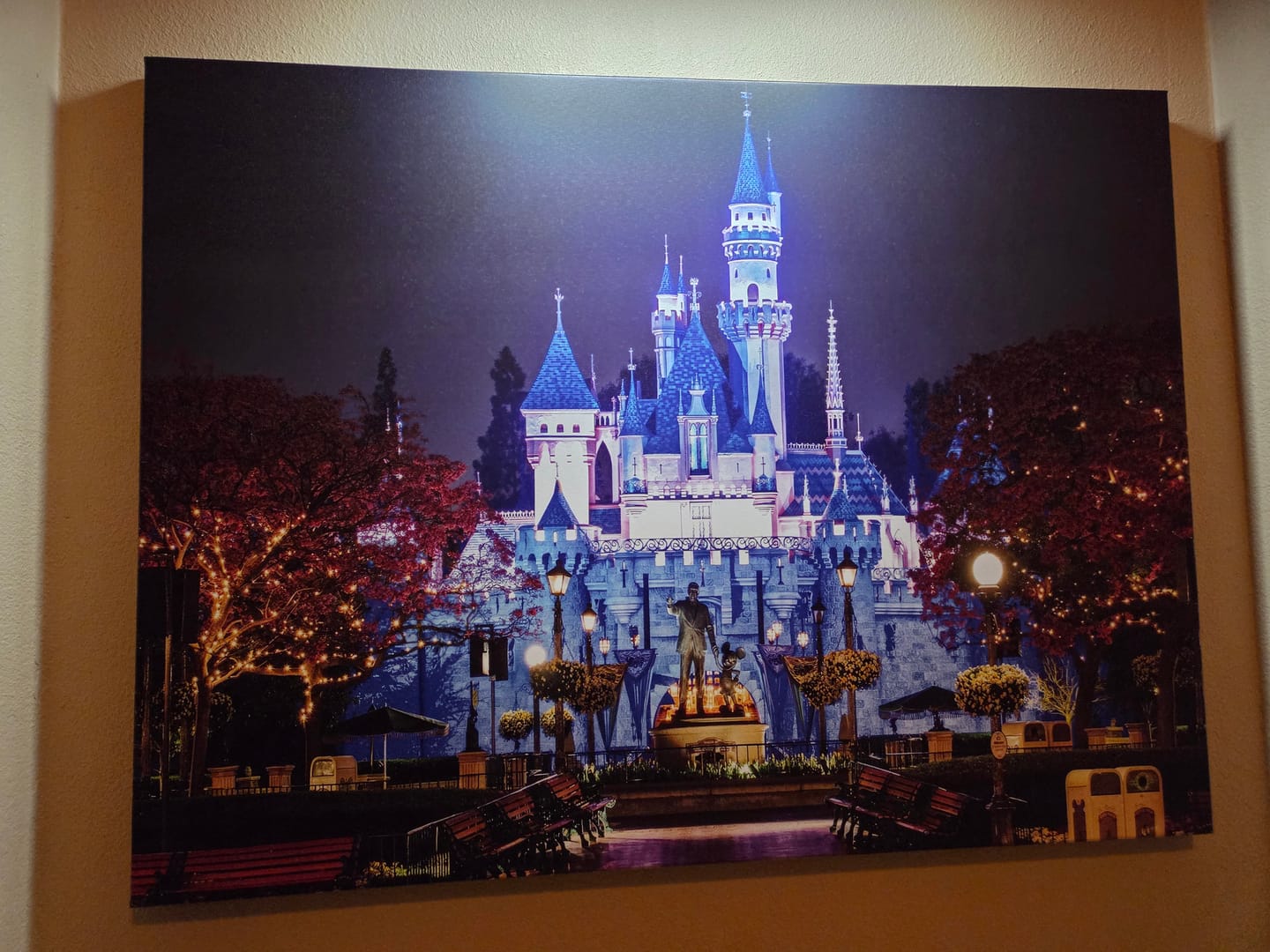 Customer photo review of Disney Castle Wall Art Canvas Print – Magical Fairytale Kingdom Scene Kids Room Decor Artwork for Home, Living Room