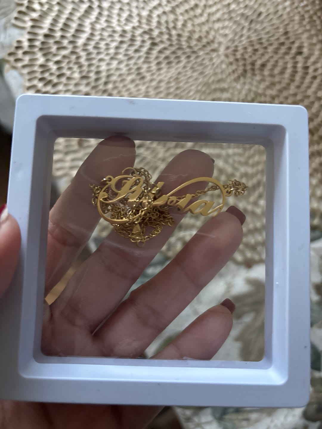 Customer photo review of Infinity Name Necklace