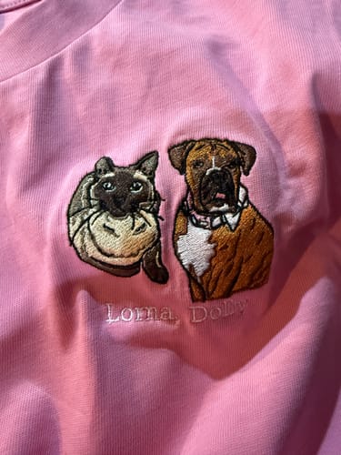 Customer photo review of CUSTOM Women's Heavyweight Pet T-Shirt
