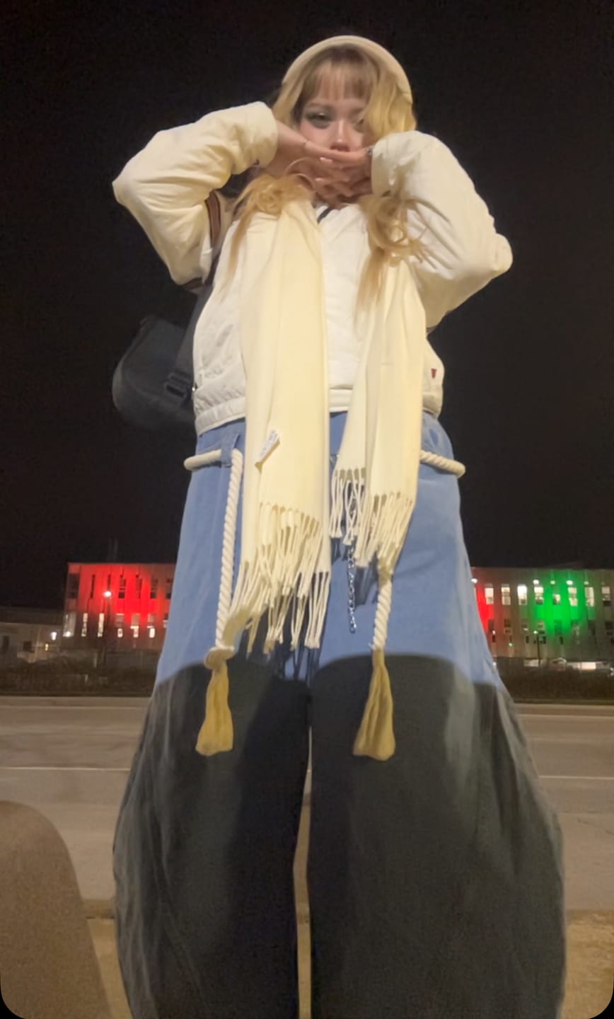Customer photo review of Aelfric Eden Super Baggy Drawstring Waist Jeans
