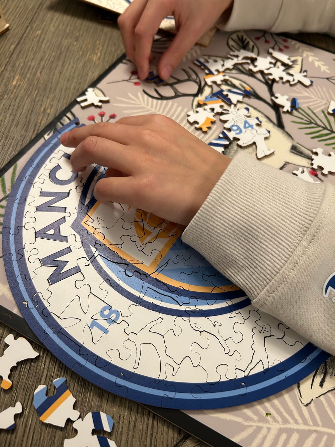 Customer photo review of Manchester City FC® Logo - Wooden Puzzle
