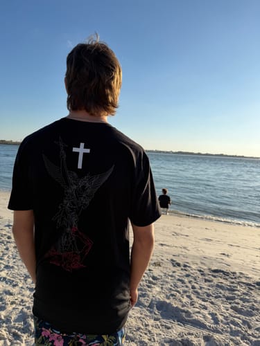 Customer photo review of SAINT MICHAEL T-shirt