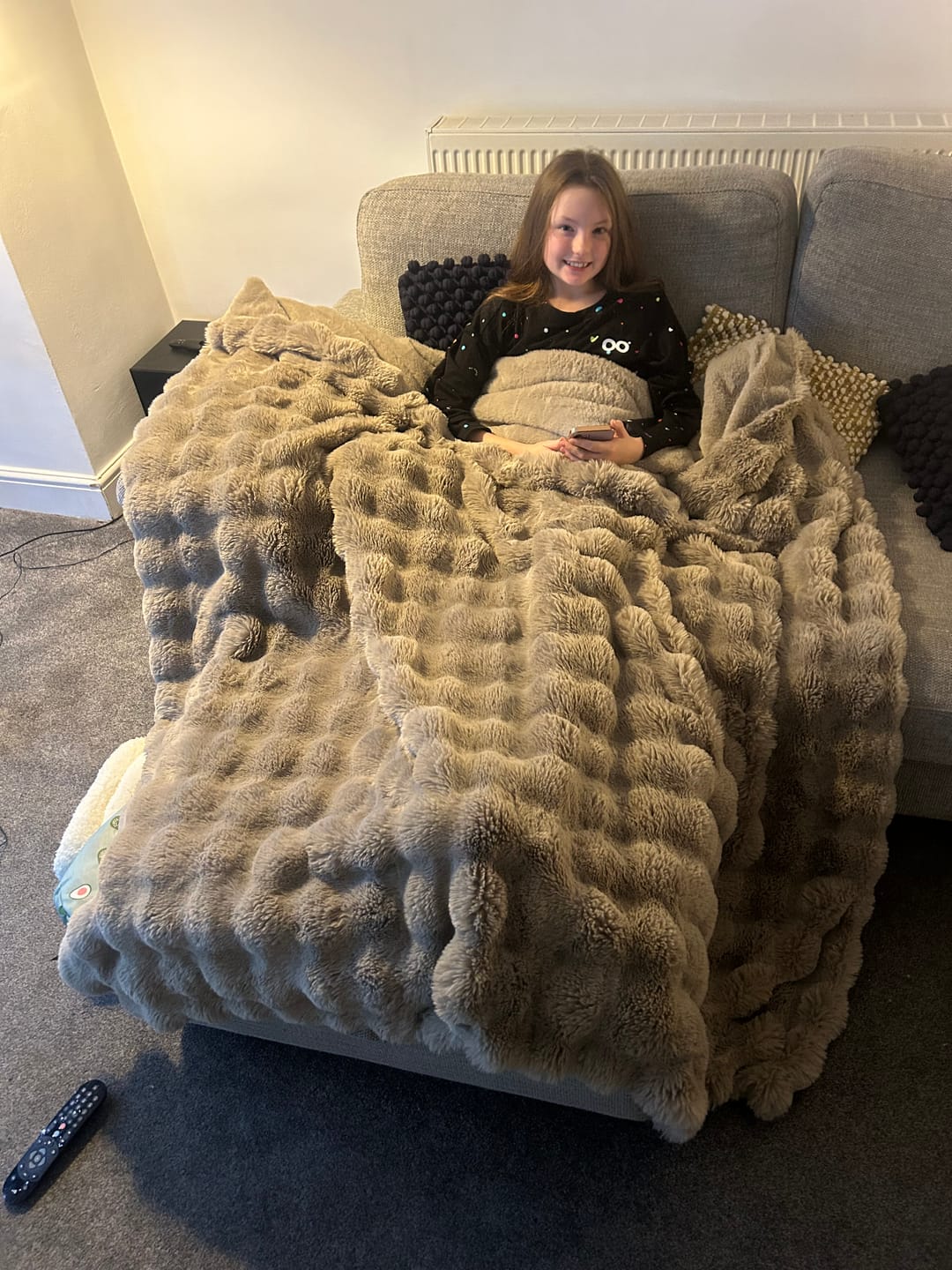 Customer photo review of Nordic Cozy Blanket