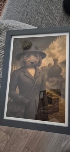 Customer photo review of The Traveller - Custom Pet Portrait