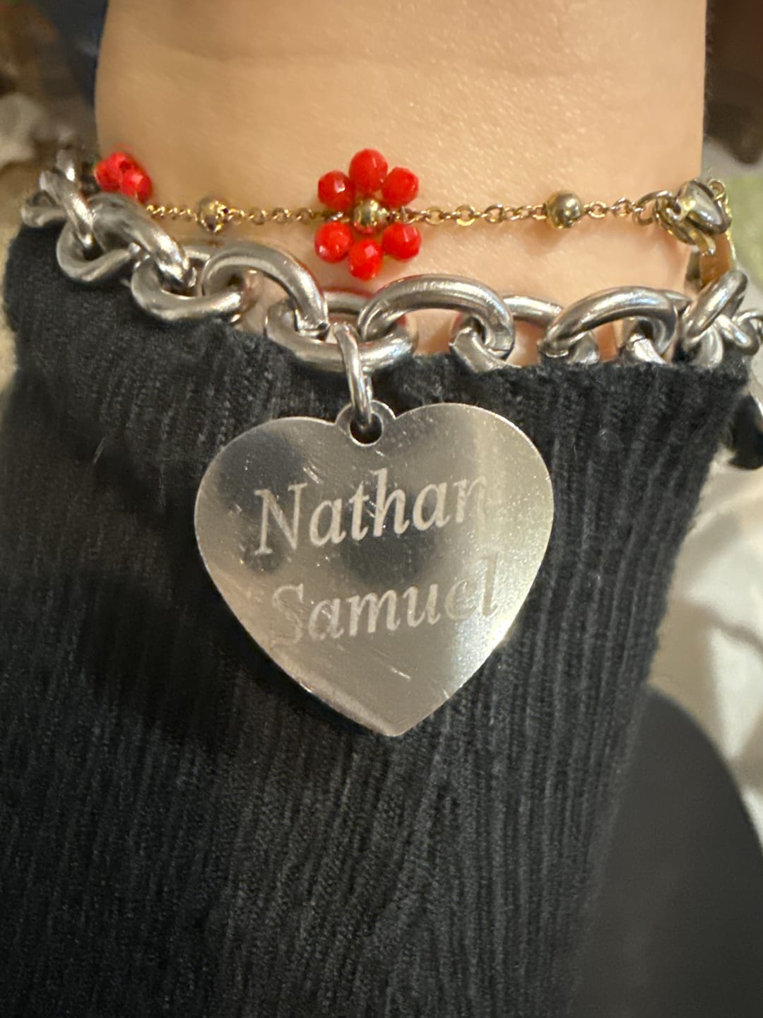 Customer photo review of Bracciale con Cuore Personalizzato - Lovely