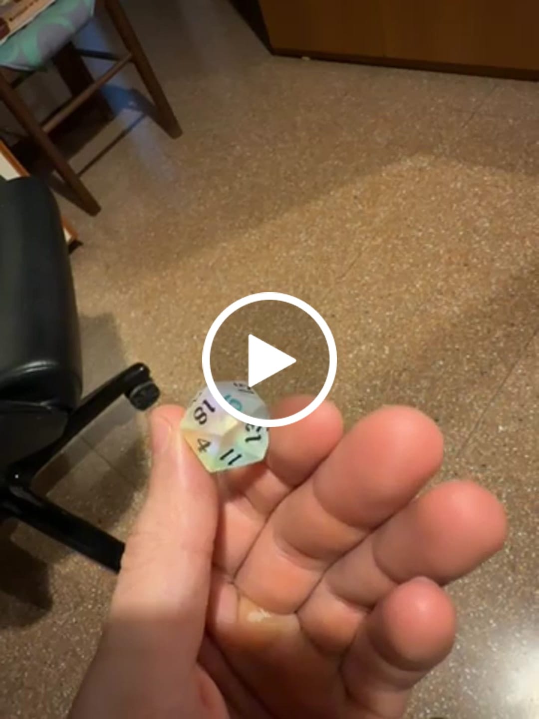 Customer video review of Gemstone (Inked) Raised Dichroic Glass DND Dice Set