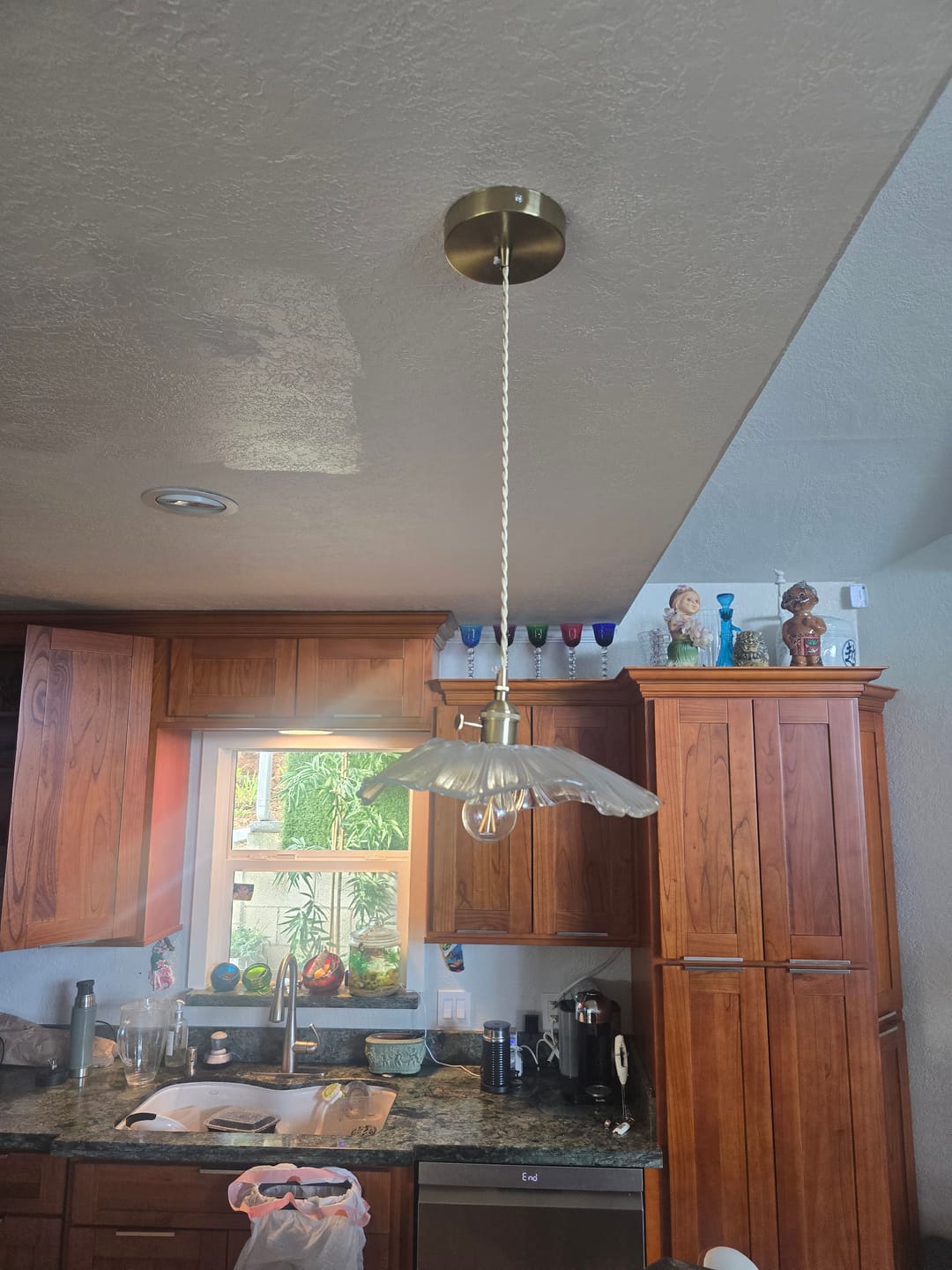 Customer photo review of Modern Glass Flower Pendant Lights