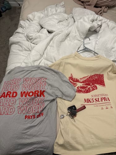 Customer photo review of HARDWORK TEE