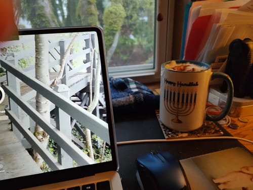 Customer photo review of Subtle F*ck Trump Hanukkah Menorah Mug