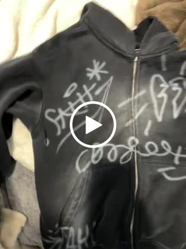 Customer video review of INFLATION Graffiti Washed Zip Up Hoodies