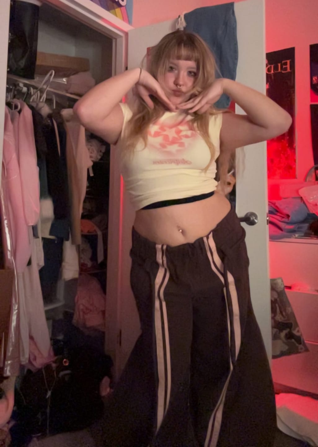 Customer photo review of Aelfric Eden Stripe Super Baggy Barrel Sweatpants