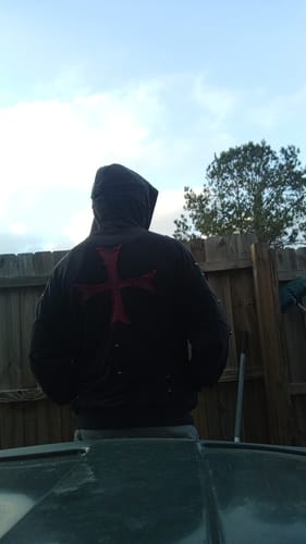 Customer photo review of Crusader Armor Hoodie