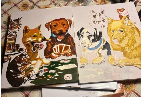 Customer photo review of Custom Pet Paint By Numbers