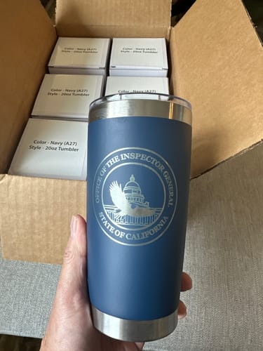 Customer photo review of (6 Pieces) Laser Engraved Tumbler | 20 oz