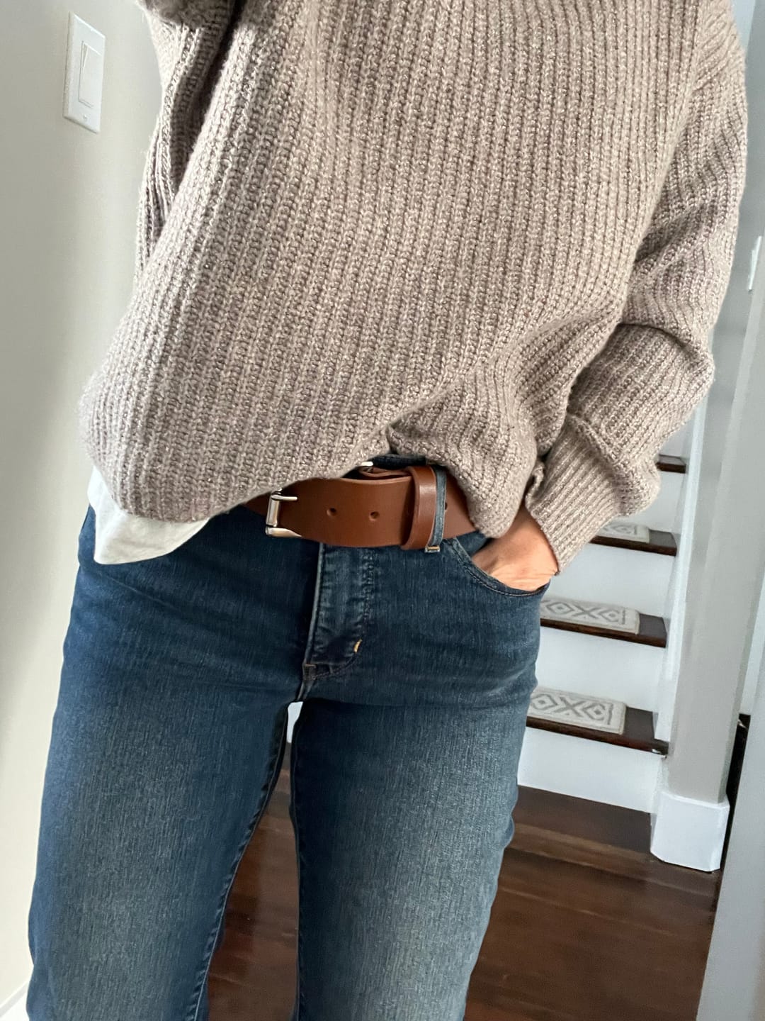Customer photo review of The Man Belt – 1¾″ Heavy-Duty Leather Work Belt (Rich Brown)