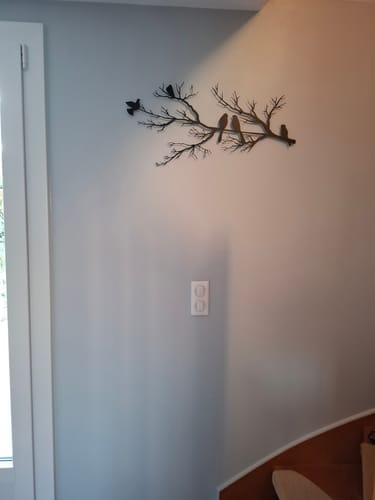 Customer photo review of Décoration murale en métal moderne - Oiseaux sur branche (V.02)