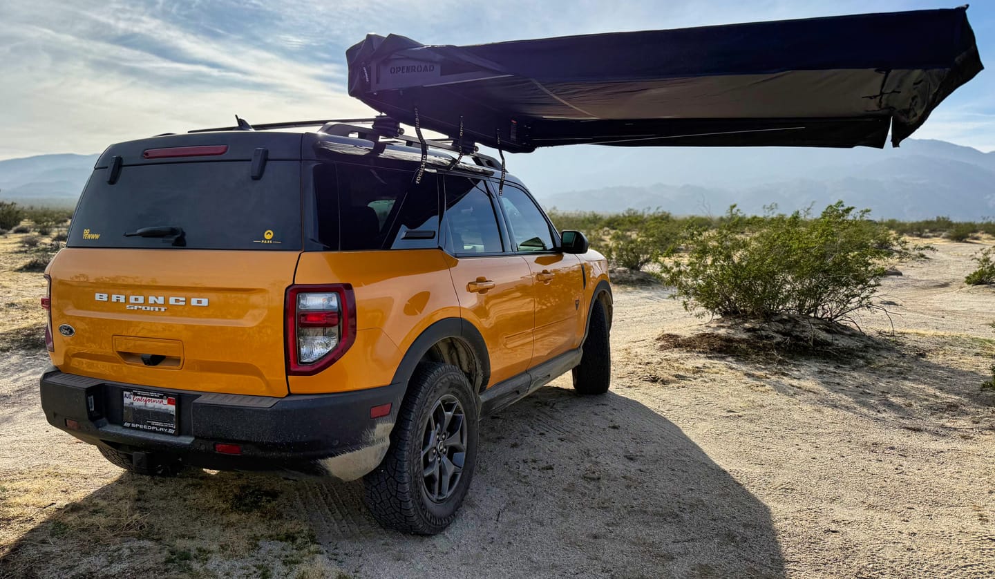 Customer photo review of OPENROAD 90-Degree Quick-open Awning