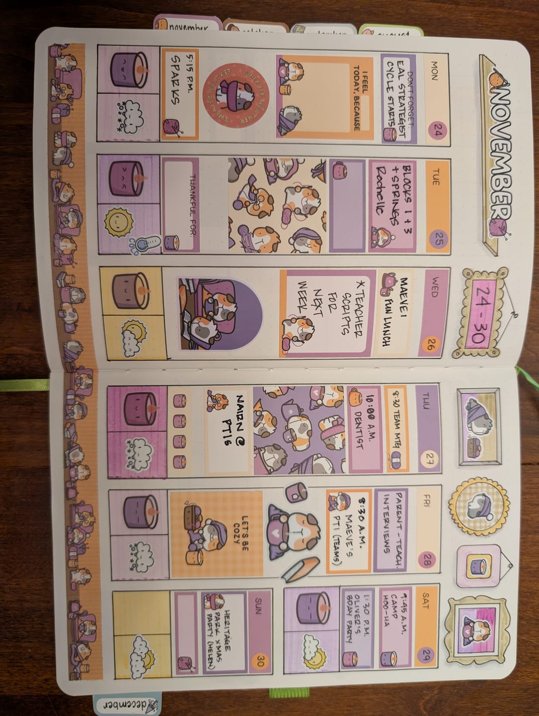 Customer photo review of Staying Cozy Planner Kit (Set of 6)