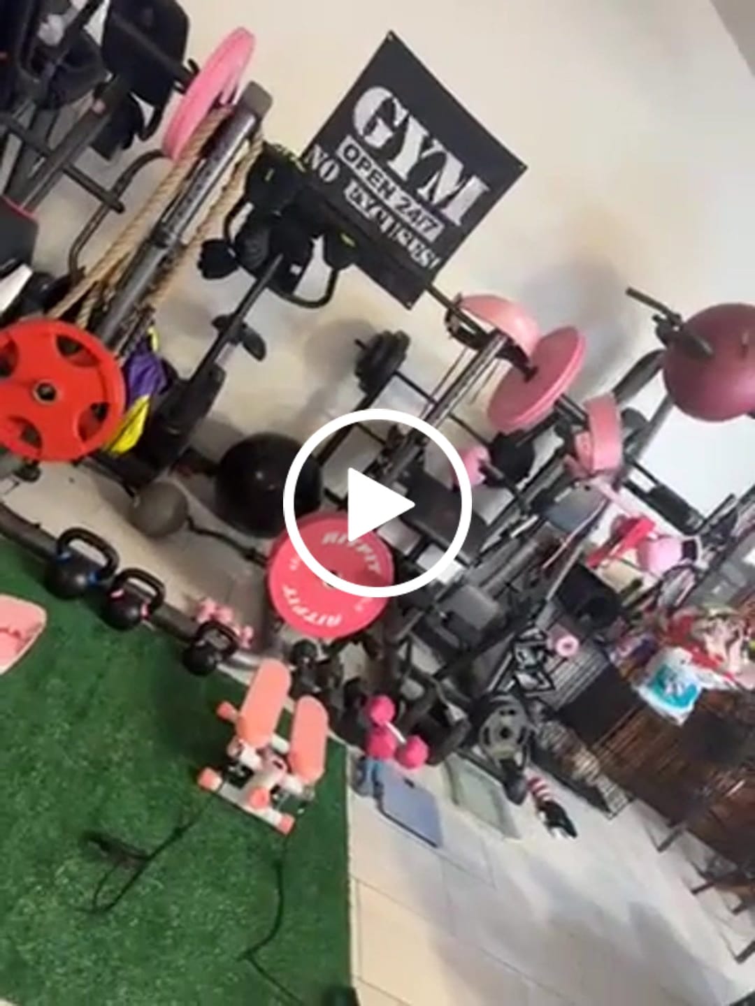 Customer video review of RitFit Pink Weight Plates Olympic Bumper Plates Weight Plates Fit 2" Barbells