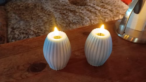 Customer photo review of LED Rillelys D 7,5 x H 10 cm Isblå