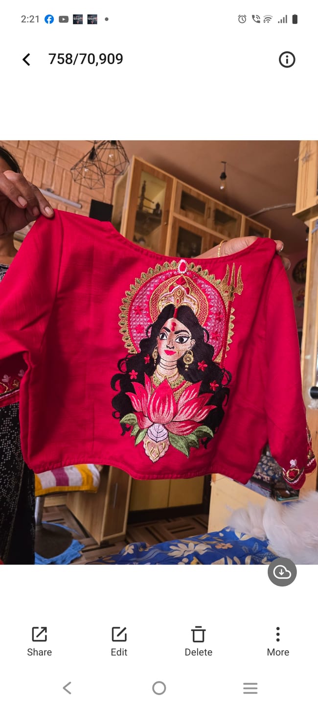 Customer photo review of Rupang Dehi- Designer Traditional Blouse