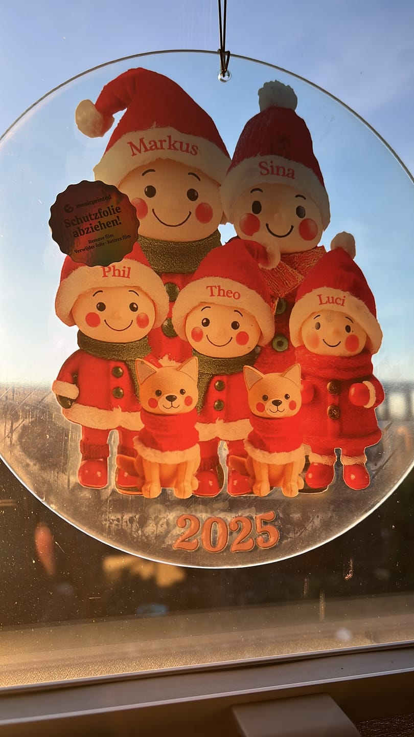 Customer photo review of Familienmitglieder mit 1-9 Personen - Personalisierter Baumschmuck