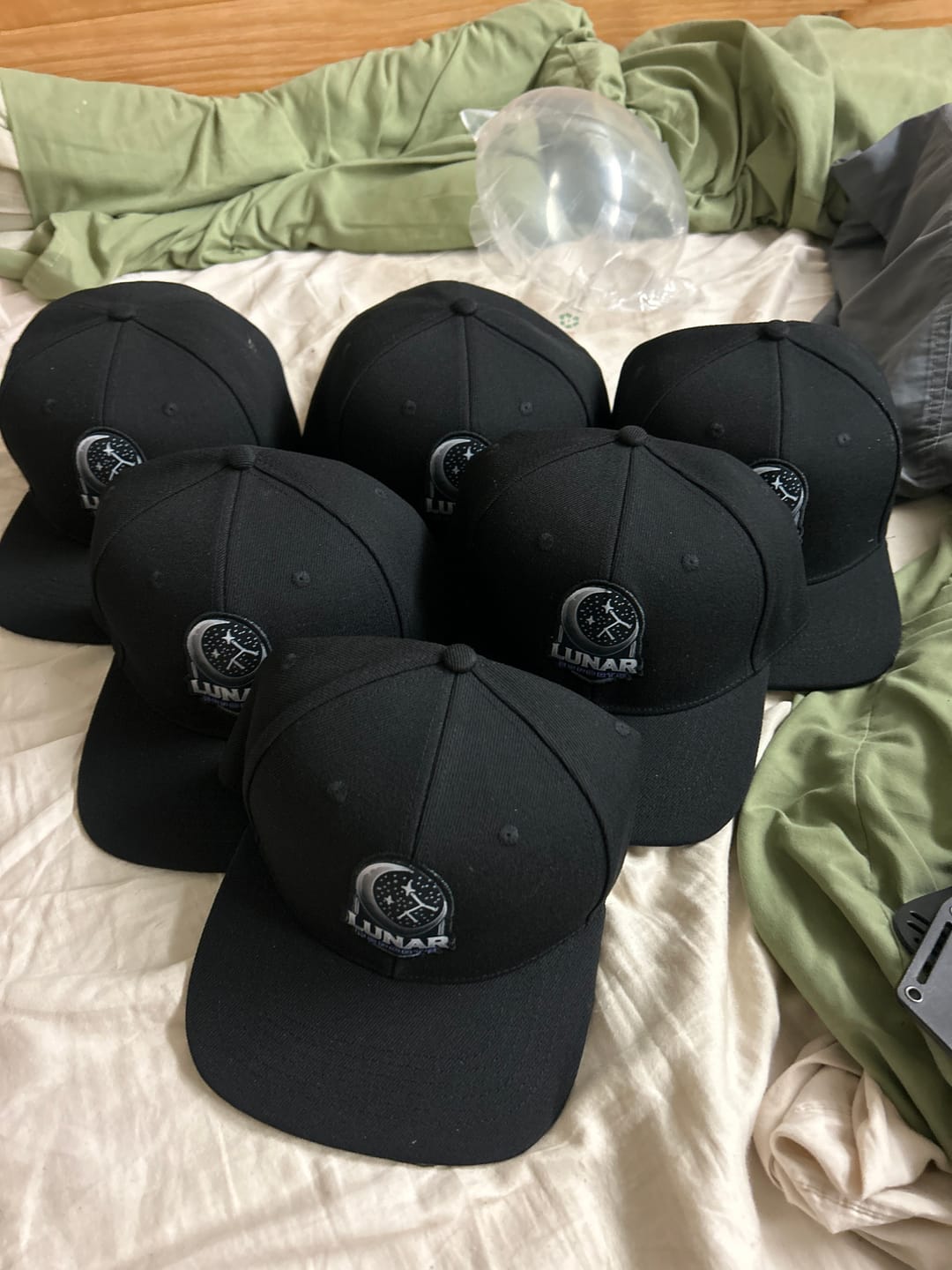 Customer photo review of Custom Black 3D Puff Embroidery Flat Embroidery Casual Sport Baseball Cap