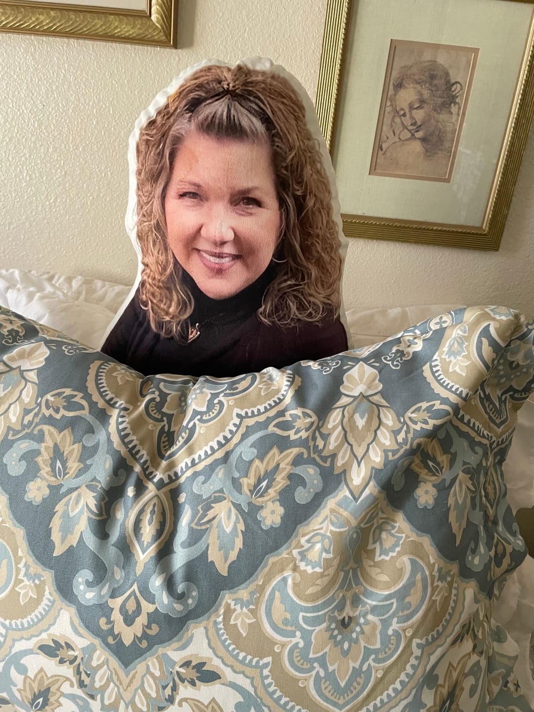 Customer photo review of Custom Shaped Pillow with Loved One Picture of Person/Pet Personalized 3d Photo Pillow