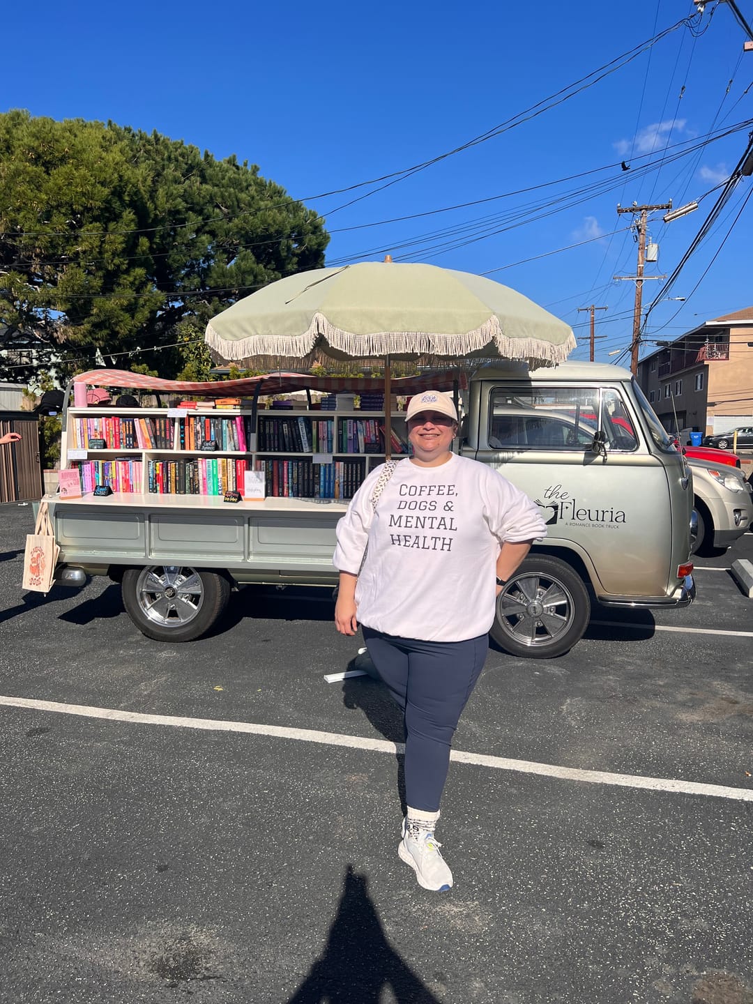 Customer photo review of Coffee, Dogs & Mental Health Sweatshirt