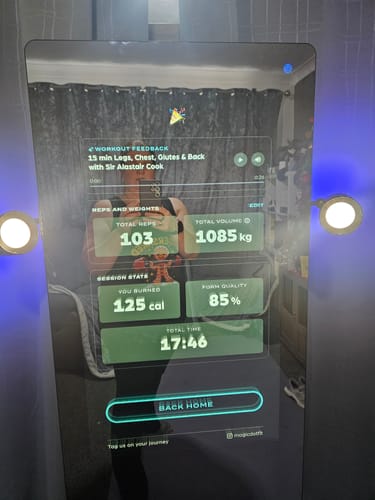 Customer photo review of MAGIC AI: Fitness Smart Mirror