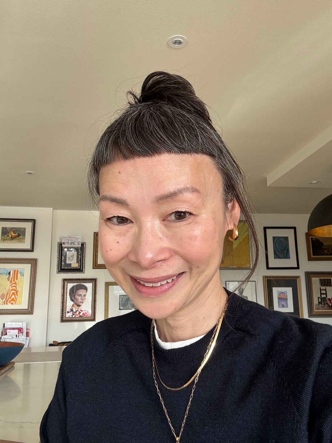 Customer photo review of Curved Midi Hoops
