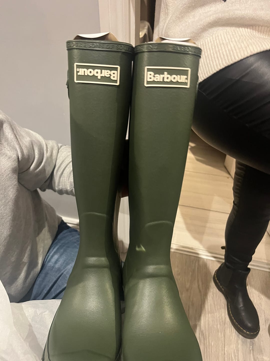 Customer photo review of Barbour Bede Men's Wellingtons -  Olive
