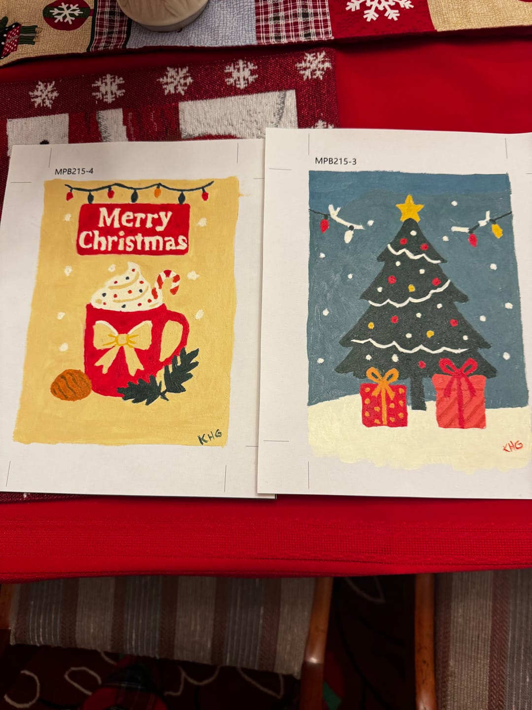 Customer photo review of 6 Mini Paintings -  Classic Christmas Set