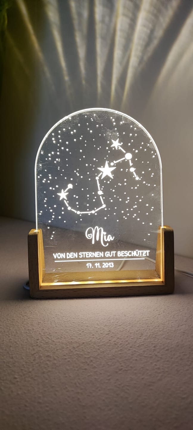 Customer photo review of Sternzeichen - Personalisierter LED Aufsteller für Kinder