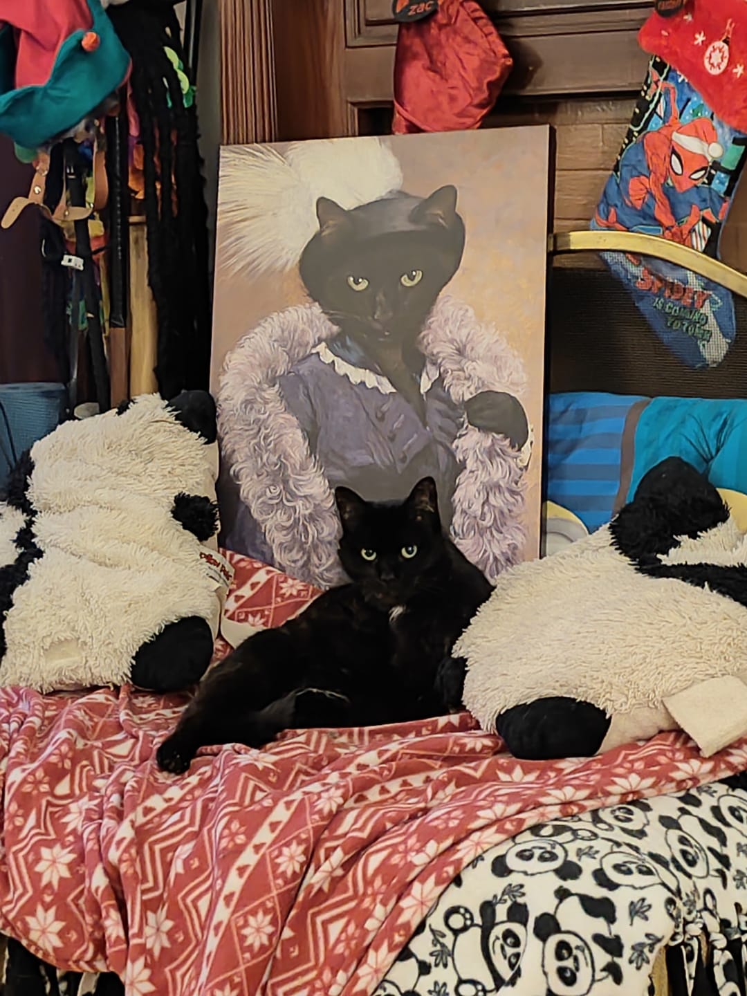 Customer photo review of The Foxy Lady Custom Pet Portrait Canvas