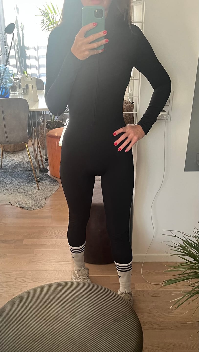Customer photo review of Gymfit Bella Fleece Jumpsuit