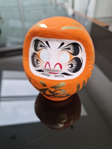 Customer photo review of Daruma Japonais Orange - 9 à 15 cm