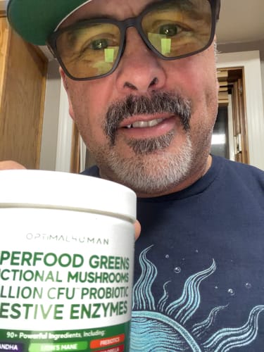 Customer photo review of 🔴 Optimal Human - Superfood Greens (Refill)