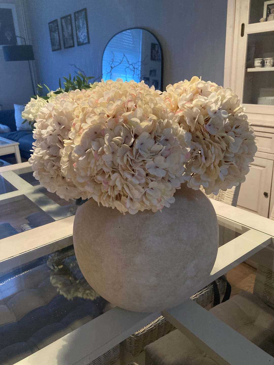 Customer photo review of Grande Hortensia (5 tiges) - Crème