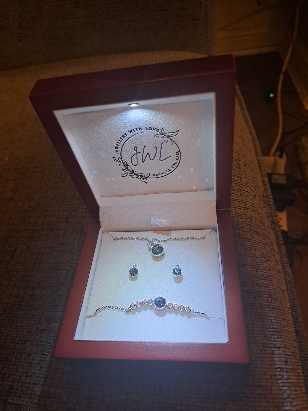 Customer photo review of Classic Austrian Crystal Jewellery Set - Choose Birthstone Colour