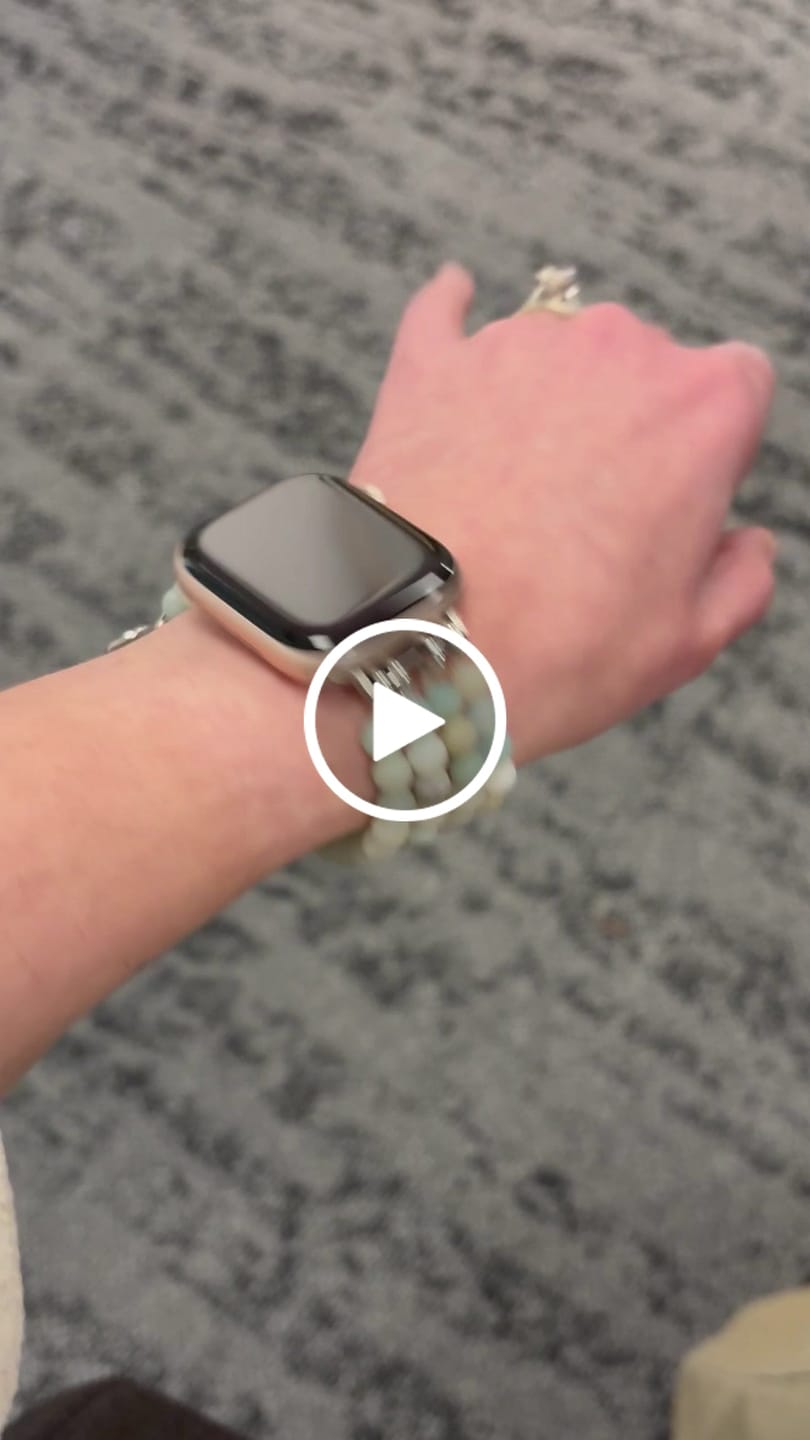 Customer video review of Amazonite Jasper Stretch Apple Watch Strap