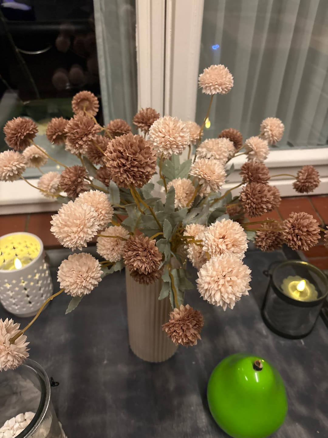Customer photo review of Zijden Kiku Bloemen - Crème Mix